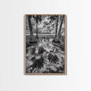 Swamp Scene, Cypress Trees, Reflection Water, Southern Nature, Canvas Print, Cabin Wall Art, Moody Landscape, Autumn Rustic Decor