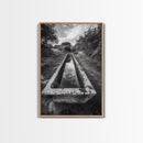 Forest Path, Reflection Pool, Nature Trail Art, Canvas Print, Tranquil Landscape, Boho Wall Decor, Entryway or Hallway Art