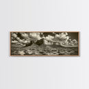 Desert Plateau, Cloudscape Drama, Western Landscape, Large Wall Art, Canvas Print, Rustic Home Decor, Minimalist Nature Art, Office Wall Decor