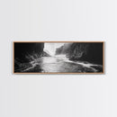 Ocean Cliff Passage, Dramatic Seascape Art, Moody Coastal Photography, Canvas Print, Dark Academic Wall Decor, Bedroom Statement Piece