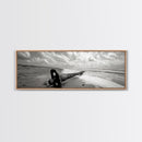 Rusted Anchor Pipe, Coastal Beach Art, Ocean Photography, Framed Canvas Print, Nautical Wall Art, Bedroom or Bathroom Decor