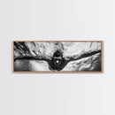 Underwater Swim, Black White Diver, Ocean Exploration, Canvas Print, modern bathroom wall art, sporty fitness vibe, minimalist ocean style