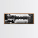 Still Lake Dock, Nature Reflections, Tranquil Scene, Canvas Print, Rustic Landscape Photography, Farmhouse Wall Art, Entryway Decor