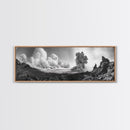 Volcanic Cloudscape, Earth Power, Natural Explosion, Dramatic Wall Decor, Framed Canvas Print, Adventure Art, Rustic Living Room Wall Art