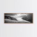 Ocean View, Coastal Cliffs, Dramatic Horizon, Sunset Glow, Canvas Print, Fall Living Room Wall Art, Landscape Nature Photography
