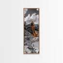 Mining Building, Rustic Industrial, Orange Slide, Historic Wall Art, Canvas Print, Western Decor, Man Cave Fall Style Artwork