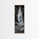 Ice Cave, Blue Glacier, Arctic Escape, Frozen Wonder, Framed Canvas Print, Winter Wall Art, Nature Lover Gift, Bedroom Photography Art