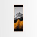 Autumn Aspen Trees, Mountain Range, Fall Foliage, Framed Canvas Print, Rustic Farmhouse Art, Living Room Wall Decor, Seasonal Nature Art