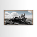 Weathered Stump, Desert Roots, Rugged Nature, Textured Wall Art, Canvas Print, Masculine Office Decor, Western Wall Accent, Rustic Charm