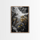 Golden Fish, Kelp Forest, Ethereal Ocean Scene, Framed Canvas Print, Underwater Wall Art, Nature Photography, Bathroom Sea Decor