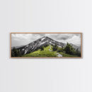 Mountain Hike Path, Scenic Peak Trail, Nature Landscape, Framed Canvas Print, Modern Cabin Decor, Adventure Wall Art, Minimalist Style