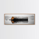 Weathered Log Reflection, Calm Lake Scene, Canvas Print, Minimalist Nature Photography, Zen Bathroom Wall Art, Serene Rustic Decor
