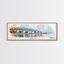 Banje, Croatia Watercolor Print, Vacation Gift, Croatia Wall Art, Beach Painting, Beach Decor, Large Wall Art, Wood Frame Art