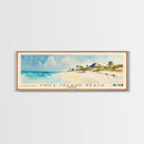 Chill Island Beach, Bahamas Watercolor Beach Print, Vacation Gift, Bahamas Wall Art, Framed Canvas Print, Framed Beach Painting