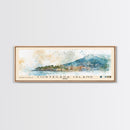 Cortegada Island, Spain Watercolor Beach Print, Vacation Gift, Spain Wall Art, Framed Canvas Print, Framed Beach Painting