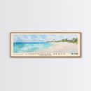 Lighthouse Beach, Turks and Caicos Watercolor Beach Print, Vacation Gift, Turks and Caicos Wall Art, Framed Canvas Print, Framed Beach Painting