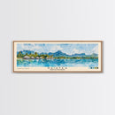 Raiatea, French Polynesia Watercolor Beach Print, Vacation Gift, French Polynesia Wall Art, Framed Canvas Print, Framed Beach Painting