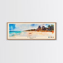 Tulum, Mexico Watercolor Print, Vacation Gift, Mexico Wall Art, Beach Painting, Beach Decor, Large Wall Art, Wood Frame Art