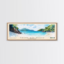 Trunk Bay Beach, US Virgin islands Watercolor Beach Print, Vacation Gift, US Virgin islands Wall Art, Framed Canvas Print, Framed Beach Painting