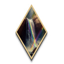 Rainbow Cascade Falls Diamond Shaped Canvas Embossed Print, Waterfall Landscape Art Print, Nature Wall Decor Mountain Scene