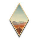 Endless Desert Highway – Canvas Embossed Print Road Trip Diamond Wall Decor, Minimal Landscape, Americana Art, Open Road Wanderlust