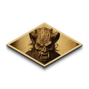 Ferocious Beast Snarl Diamond Shaped Monster Canvas Textured Print horror gothic wall decor beast head grotesque demon fantasy gift
