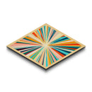 Kaleidoscope Burst Three Diamond Shaped Canvas Embossed Print bold abstract colorful explosion modern home decor housewarming gift