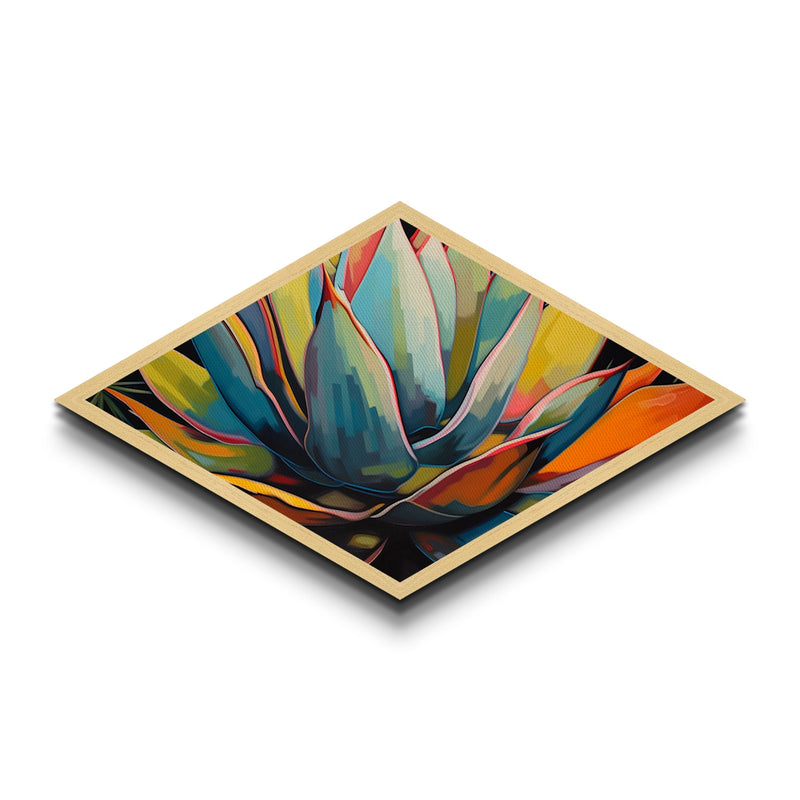 succulent diamond art Abstract Agave Diamond Shaped Succulent Canvas Art Print Modern Plant