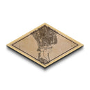 Bali - Indonesia Diamond Shaped City Map, Custom Diamond Shaped Wall Art, City Map Canvas