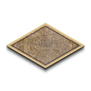 Charlotte Diamond Shaped City Map, Custom Diamond Shaped Wall Art, City Map Canvas