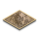 Jaipur - India Diamond Shaped City Map, Custom Diamond Shaped Wall Art, City Map Canvas