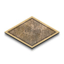 Kansas City Diamond Shaped City Map, Custom Diamond Shaped Wall Art, City Map Canvas