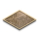 Mesa Diamond Shaped City Map, Custom Diamond Shaped Wall Art, City Map Canvas