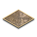 Omaha Diamond Shaped City Map, Custom Diamond Shaped Wall Art, City Map Canvas