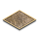 San Antonio Diamond Shaped City Map, Custom Diamond Shaped Wall Art, City Map Canvas