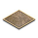 San Jose Diamond Shaped City Map, Custom Diamond Shaped Wall Art, City Map Canvas