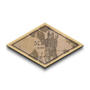 Seatle Diamond Shaped City Map, Custom Diamond Shaped Wall Art, City Map Canvas