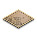 Virginia Beach Diamond Shaped City Map, Custom Diamond Shaped Wall Art, City Map Canvas