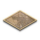 West Valley City Diamond Shaped City Map, Custom Diamond Shaped Wall Art, City Map Canvas