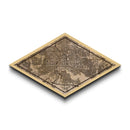 Baltimore Diamond Shaped City Map, Custom Diamond Shaped Wall Art, City Map Canvas
