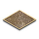 Bangkok - Thailand Diamond Shaped City Map, Custom Diamond Shaped Wall Art, City Map Canvas