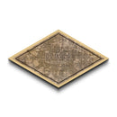 Denver Diamond Shaped City Map, Custom Diamond Shaped Wall Art, City Map Canvas