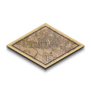 Hamburg - Germany Diamond Shaped City Map, Custom Diamond Shaped Wall Art, City Map Canvas