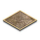 Houston Diamond Shaped City Map, Custom Diamond Shaped Wall Art, City Map Canvas