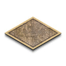 Indianapolis Diamond Shaped City Map, Custom Diamond Shaped Wall Art, City Map Canvas