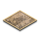 Islamabad - Pakistan Diamond Shaped City Map, Custom Diamond Shaped Wall Art, City Map Canvas