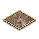 Washington D.C Diamond Shaped City Map, Custom Diamond Shaped Wall Art, City Map Canvas