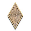 Hamburg - Germany Diamond Shaped Travel Poster, Custom Diamond Shaped Wall Art, City Map Canvas