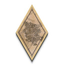 Las Vegas Diamond Shaped Travel Poster, Custom Diamond Shaped Wall Art, City Map Canvas