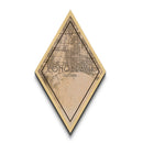 Long Beach Diamond Shaped Travel Poster, Custom Diamond Shaped Wall Art, City Map Canvas